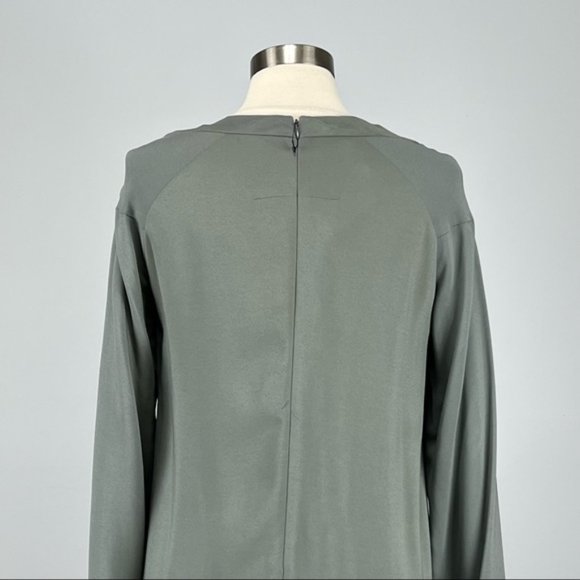 Calvin Klein Collection Womens Long Sleeve Shift Dress Sage Green size 46 US 10 - Picture 6 of 12